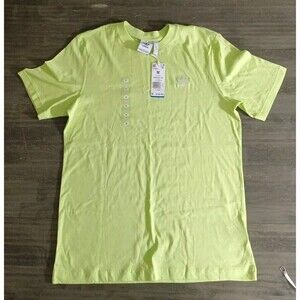Adidas Pulse Lime White Embroidered Essential Tee Medium T-shirt